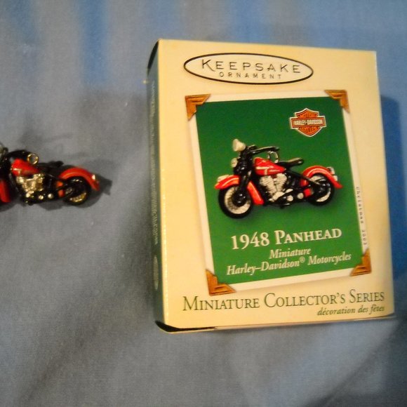 Vintage 2003 Hallmark Mini Ornament Harley-Davidson -1948 Panhead Motorcycle, #5 - Picture 5 of 7
